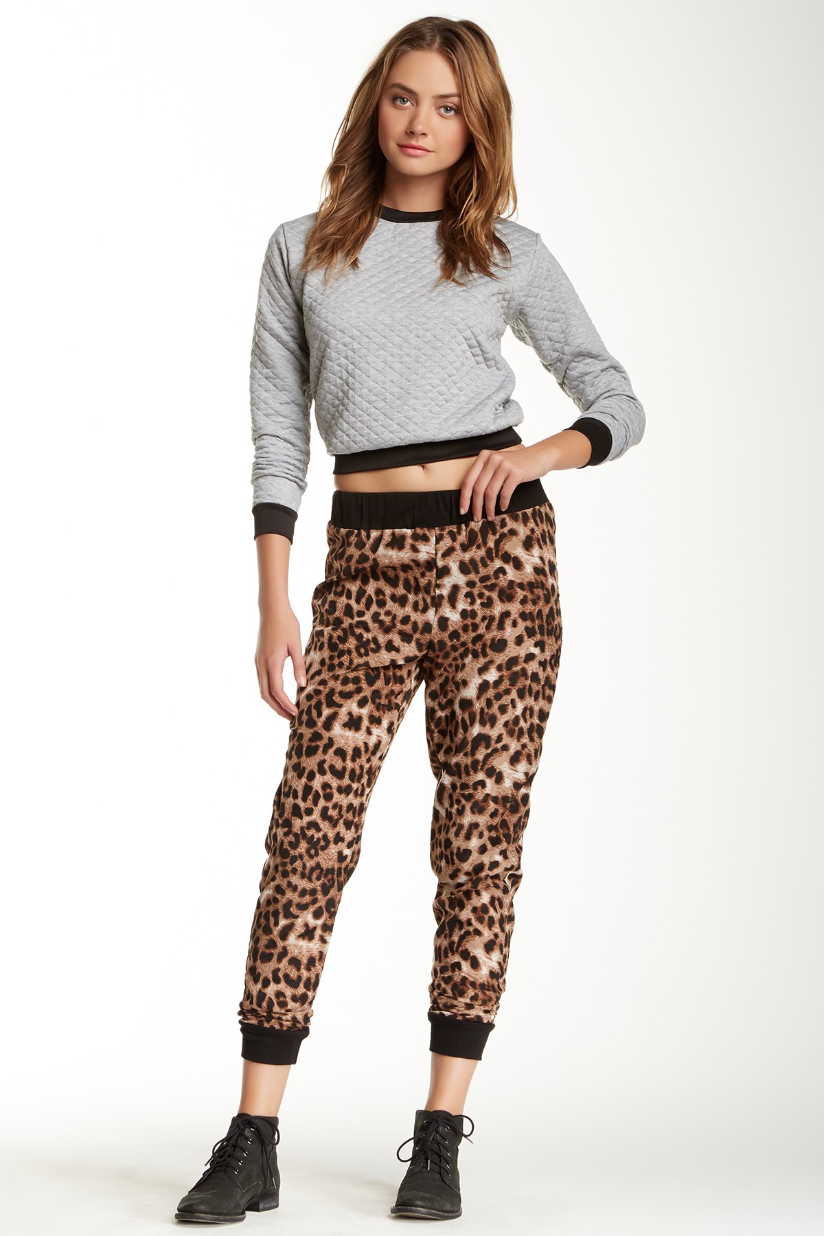 animal print jogger pants